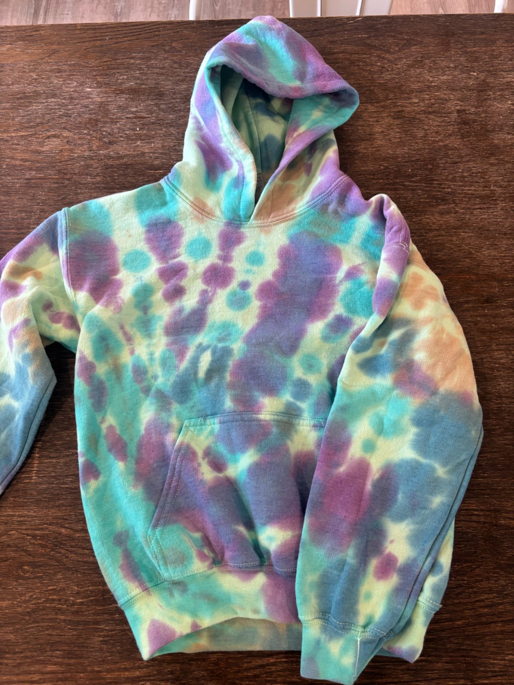Kids Tie-Dye Pullover Hoodie (small)